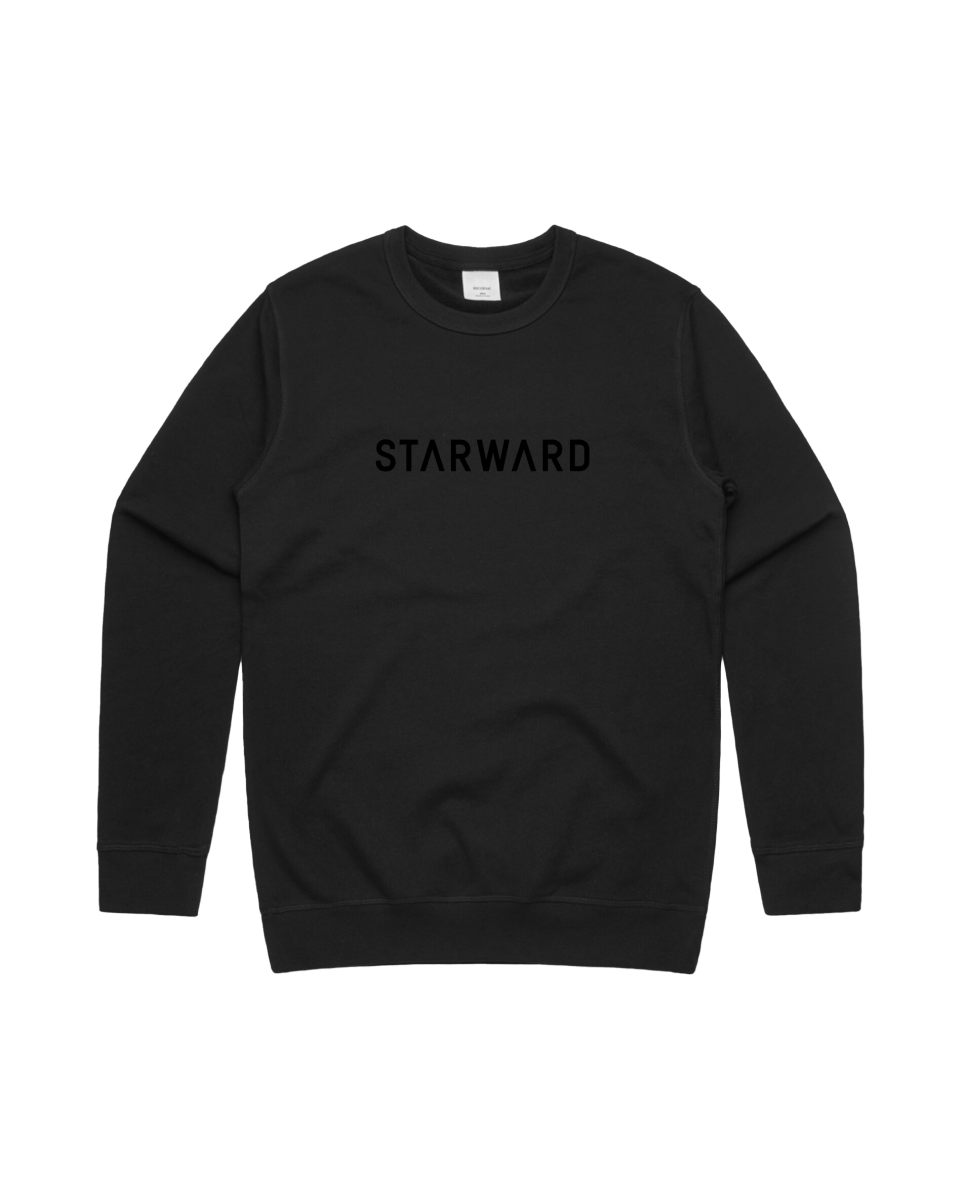 Black jumper crew neck clearance